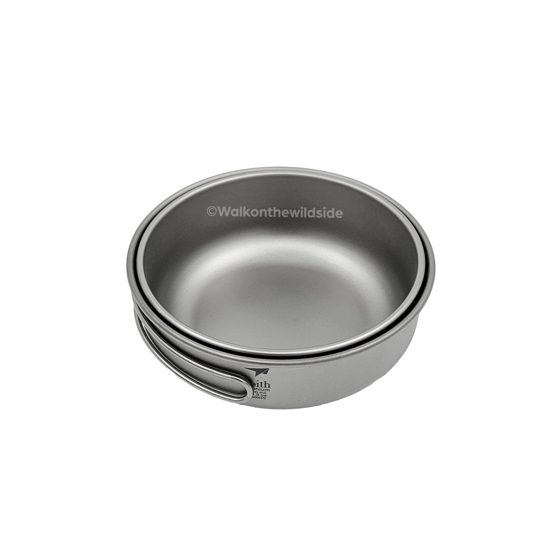 Keith Titanium Schüssel mit Griff 0,6l mit 0,5l Größe darin